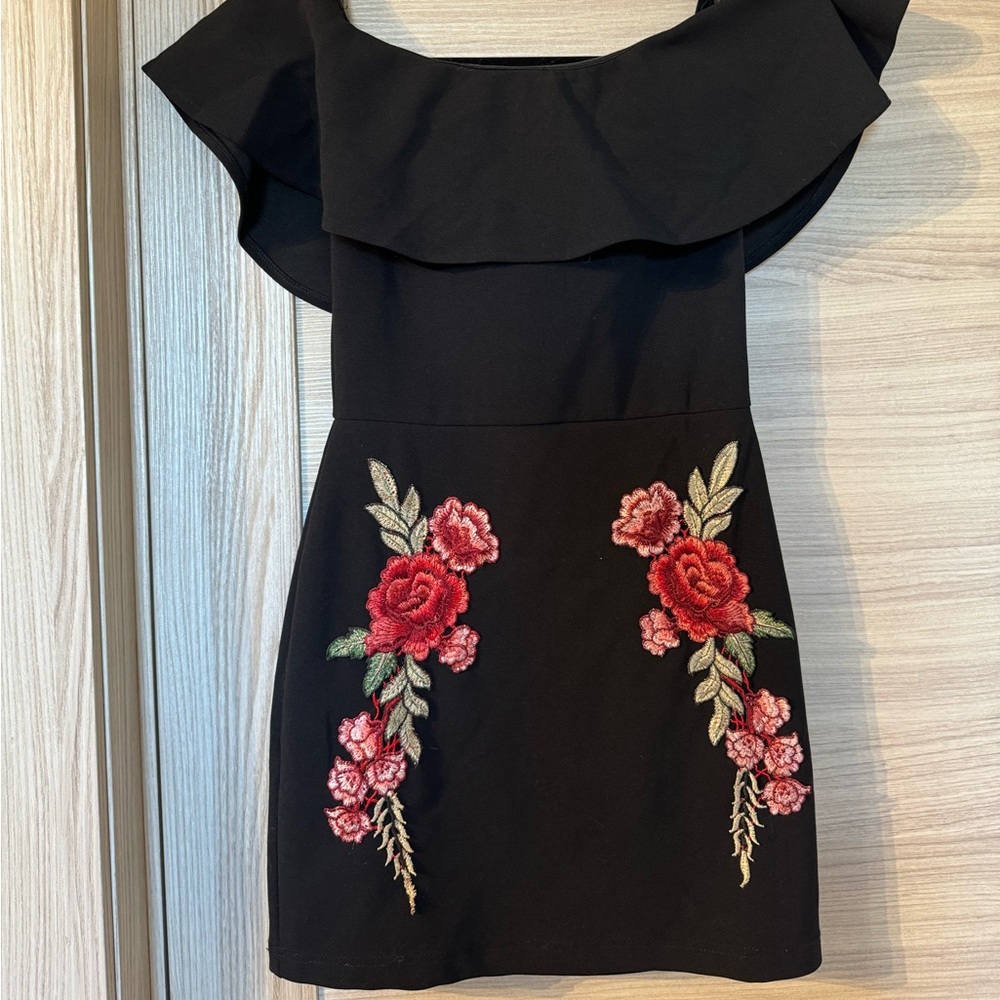 Off Shoulder Rose Dress